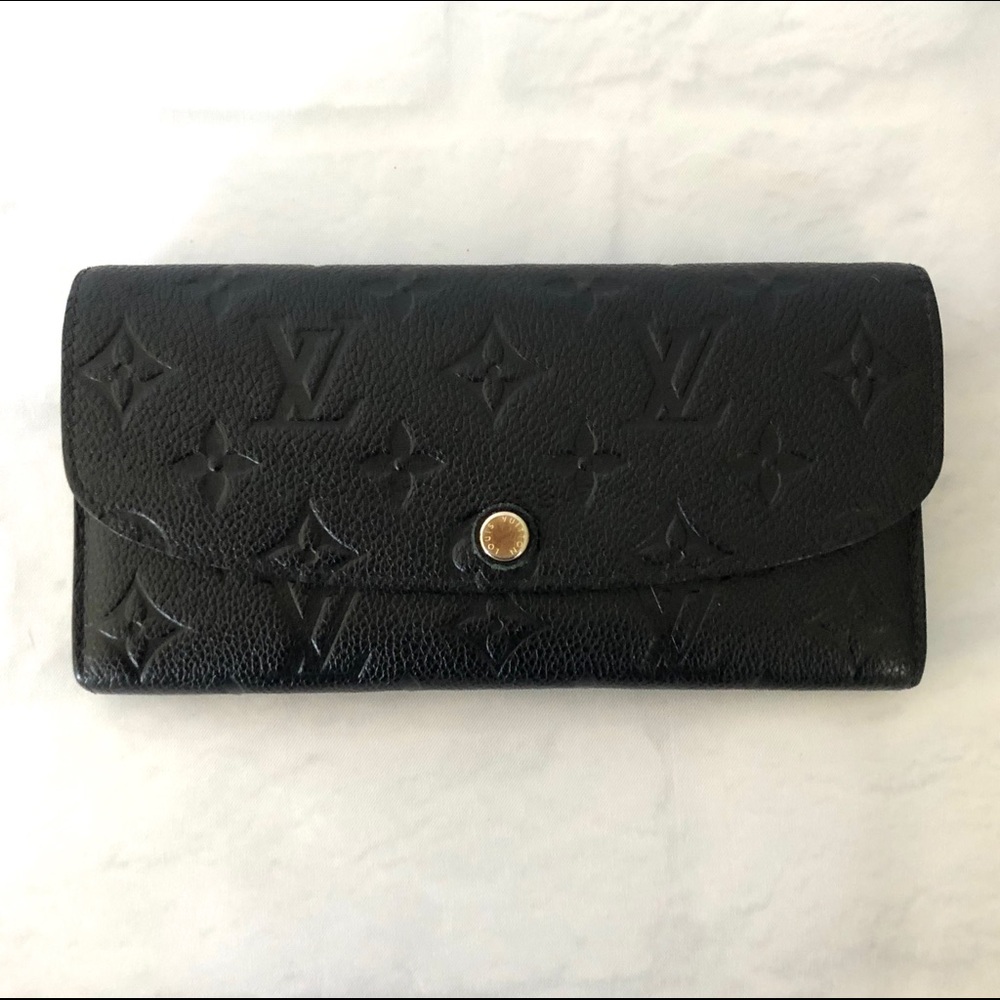 Louis Vuitton Emilie Wallet Black Empriente